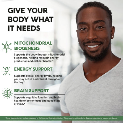 PQQ 40 mg with CoQ10 – Mitochondrial Biogenesis & Energy | 60 Capsules | USA Made