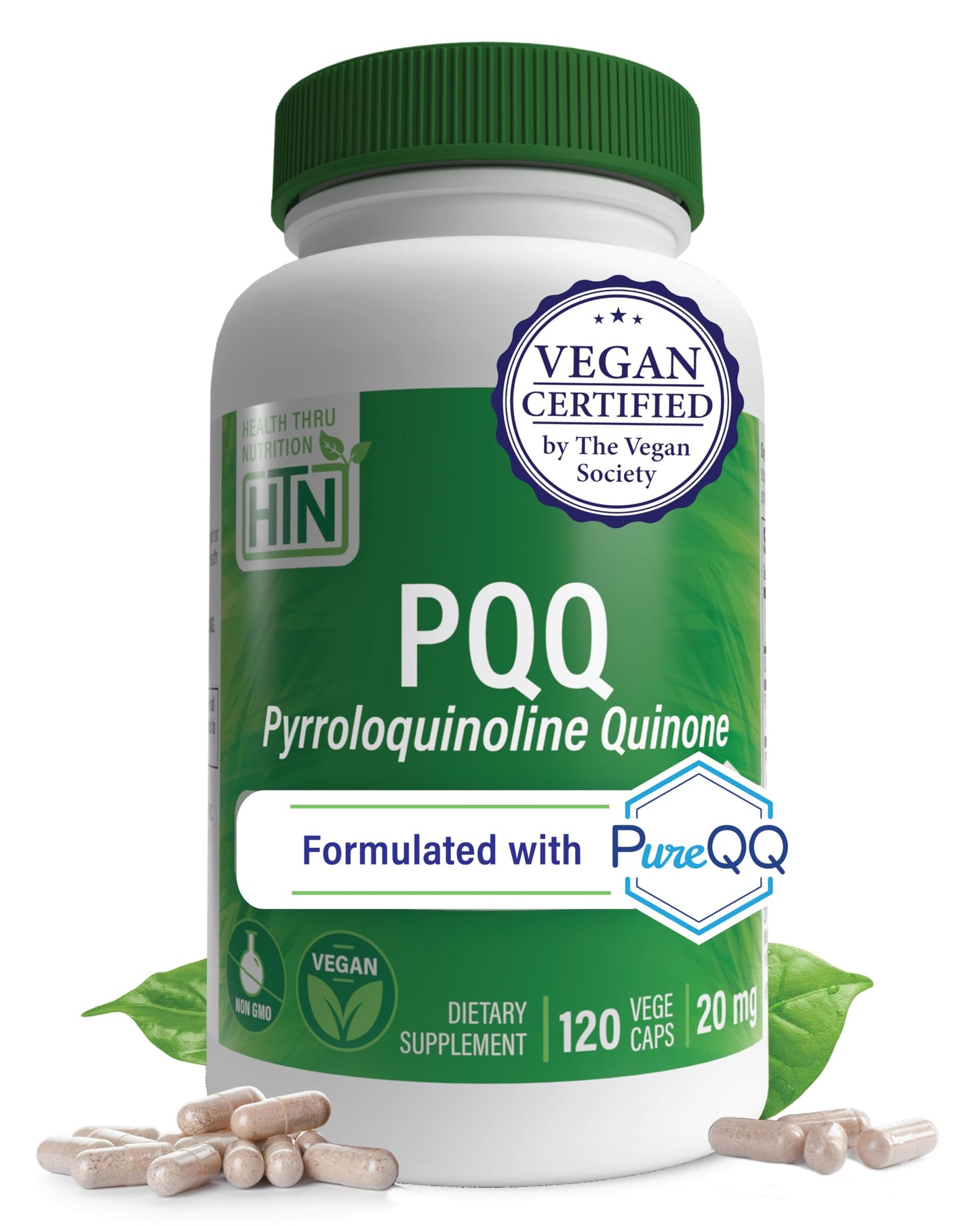 PQQ 20mg 120 Servings – PureQQ | Mitochondrial Biogenesis | Vegan