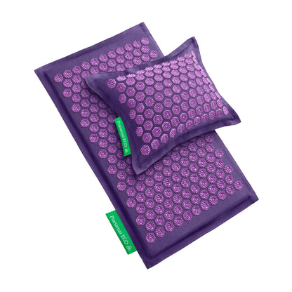 Pranamat Large Acupressure Mat & Pillow Set – Therapy (Lavander)