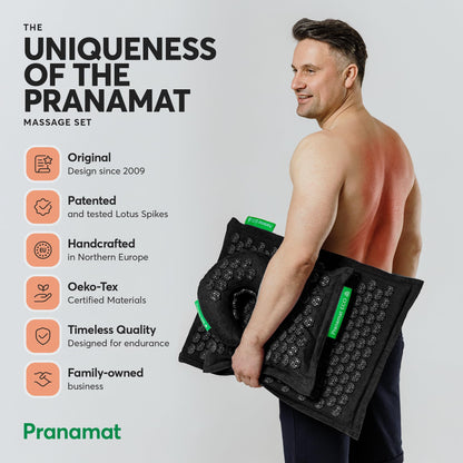 Pranamat Large Acupressure Mat & Pillow Set – Therapy (Lavander)