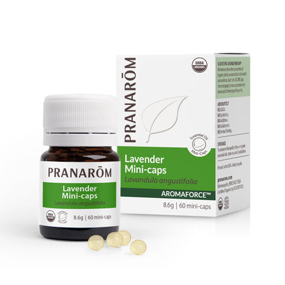 Pranarom Aromaforce Lavender Mini-Caps 60ct – Restful Sleep & Relaxation (Organic Lavender Oil)