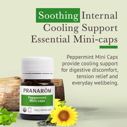 Pranarom Peppermint Mini-Caps: Organic Digestive Support
