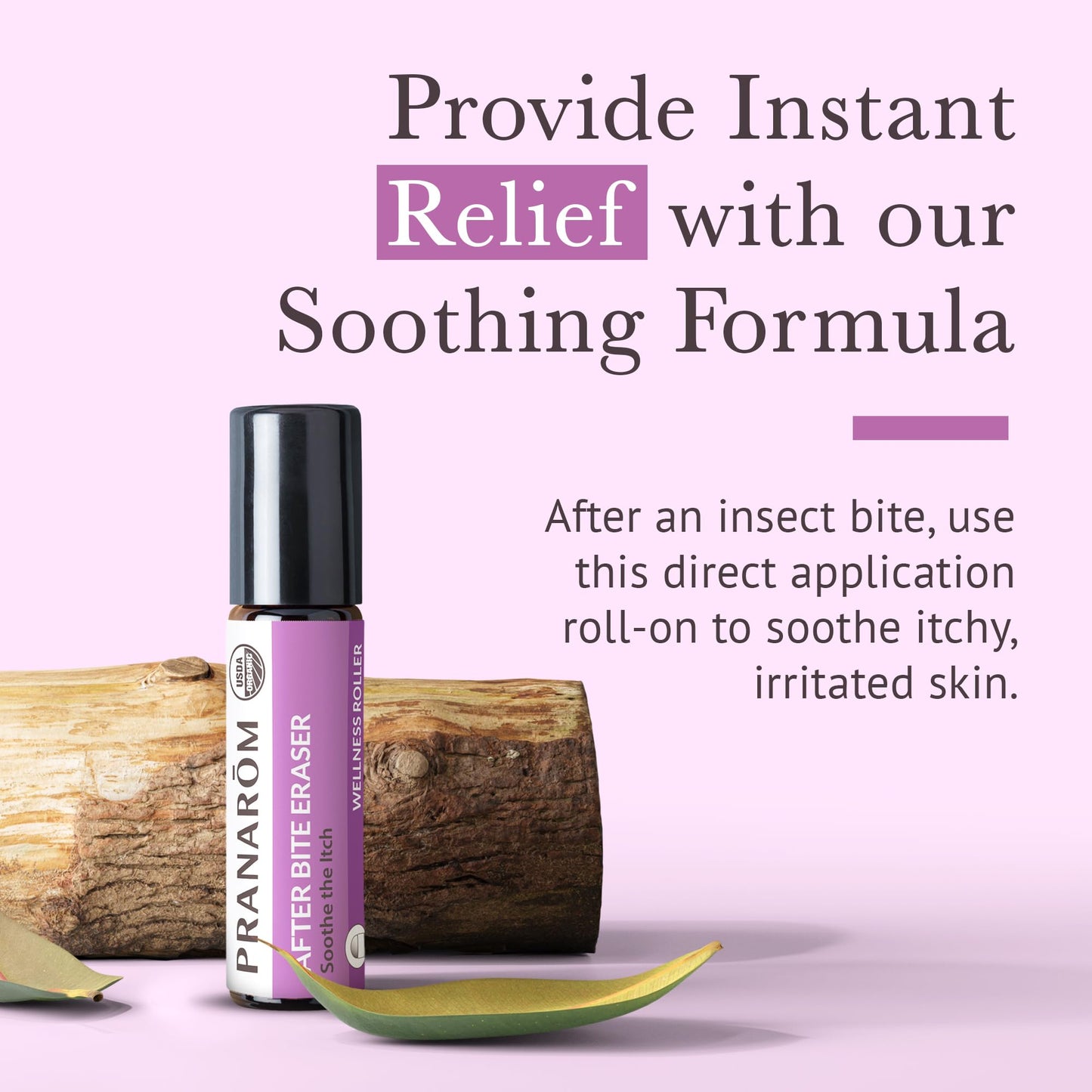 Pranarom Bug Bite Eraser Roller - 8ml Organic Essential Oil Wellness Blend for Outdoor Adventures