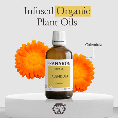 Pranarom Organic Calendula Oil 4 Pack – 2 fl oz Glass Bottle | Gentle for Sensitive Skin