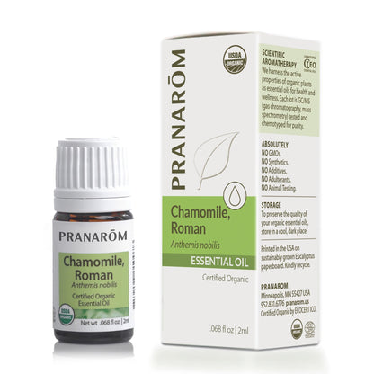 Pranarom Chamomile Roman Essential Oil 2ml – Organic Calming Diffuser Therapy