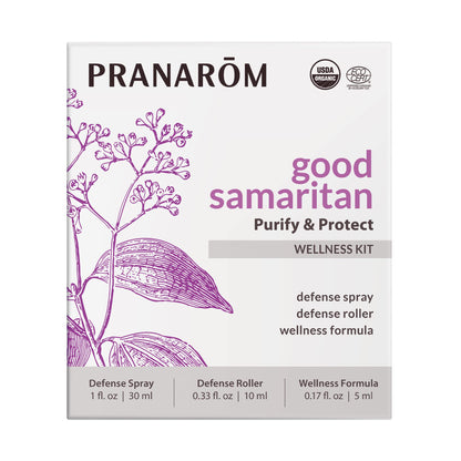 Pranarom Good Samaritan Purify & Protect Essential Oil Blend Kit (3pk) – 100% Pure, Organic (USDA & ECOCERT)