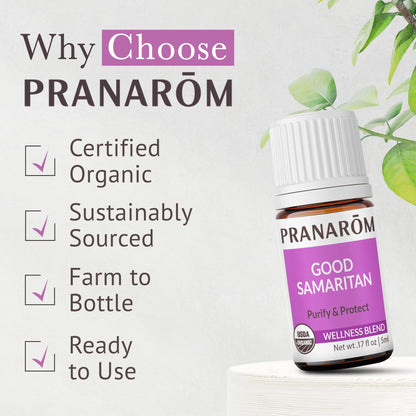 Pranarom Good Samaritan Essential Oil Blend (5ml) – USDA & ECOCERT Certified Organic