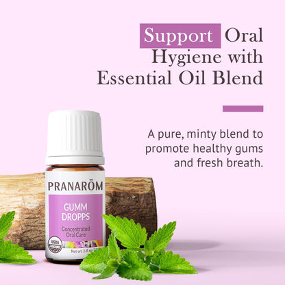 Pranarom Gumm Dropps | Essential Oil for Teeth & Gums | Natural Oral Care (5 ml)