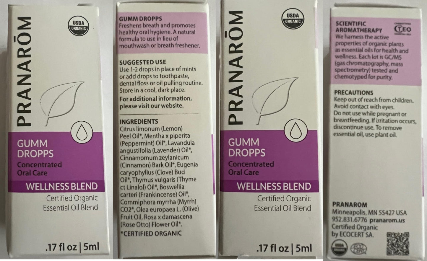 Pranarom Gumm Dropps | Essential Oil for Teeth & Gums | Natural Oral Care (5 ml)