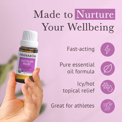 Pranarom Just Plain Relief Organic Essential Oils for Aromatherapy 15ml