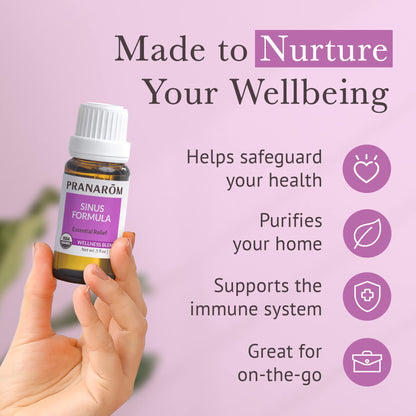 Pranarom Sinus Formula – Organic Essential Oils for Health (15ml)