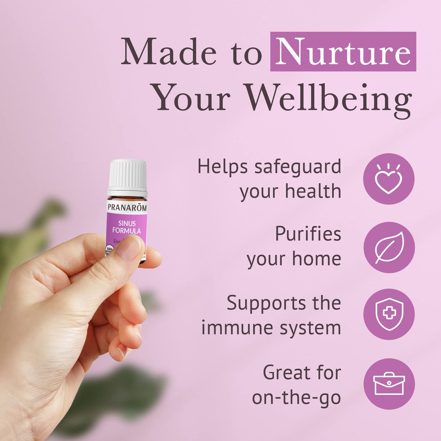 Pranarom - Sinus Formula Essential Oil Blend (5ml) - Olive Oil, Eucalypts, Peppermint, Rosemary, Frankincense, & Thyme - 100% Pure Essential Oil for Topical Use | USDA and ECOCERT Certified Organic