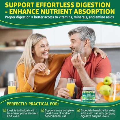 Digestive Enzymes Gummies for Women & Men | 90B CFU Probiotics + Prebiotics & Postbiotics | Fiber Blend | 60 Count