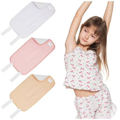 Preboun Organic Castor Oil Pack Wraps for Kids – 3 Pcs Flannel Compress Pads with Adjustable Strap and Pocket