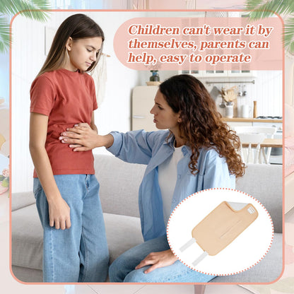 Preboun Organic Castor Oil Pack Wraps for Kids – 3 Pcs Flannel Compress Pads with Adjustable Strap and Pocket