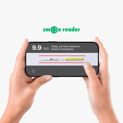 PREGABLE Combo Kit – 50 LH Ovulation Tests, 20 HCG Tests & 70 Cups + Free Smilereader Tracker App