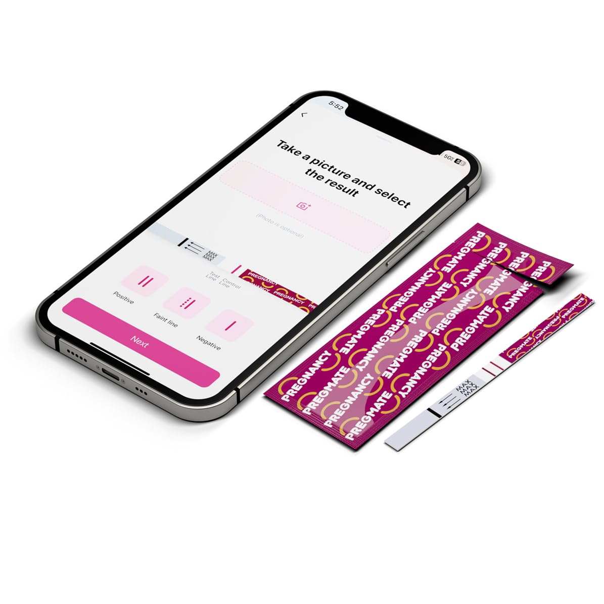 Pregmate 50 Pregnancy Test Strips – 50 Count, Quick & Accurate Home Test