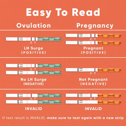 Pregnancy & Ovulation Test Strips Kit | 20 LH + 5 hCG for Fertility Tracking