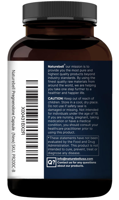 Pregnenolone 100mg – 240 Capsules | 99% Purity, Micronized, Plant-Based