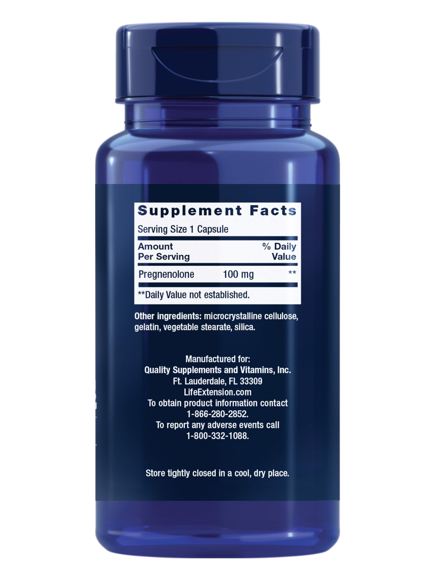 Life Extension Pregnenolone 100 mg - Hormone Balance & Cognitive Health