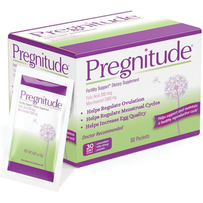 Pregnitude Reproductive Fertility Support – Promote Regular Ovulation & Egg Quality – 60 Packets (30 Day Supply)