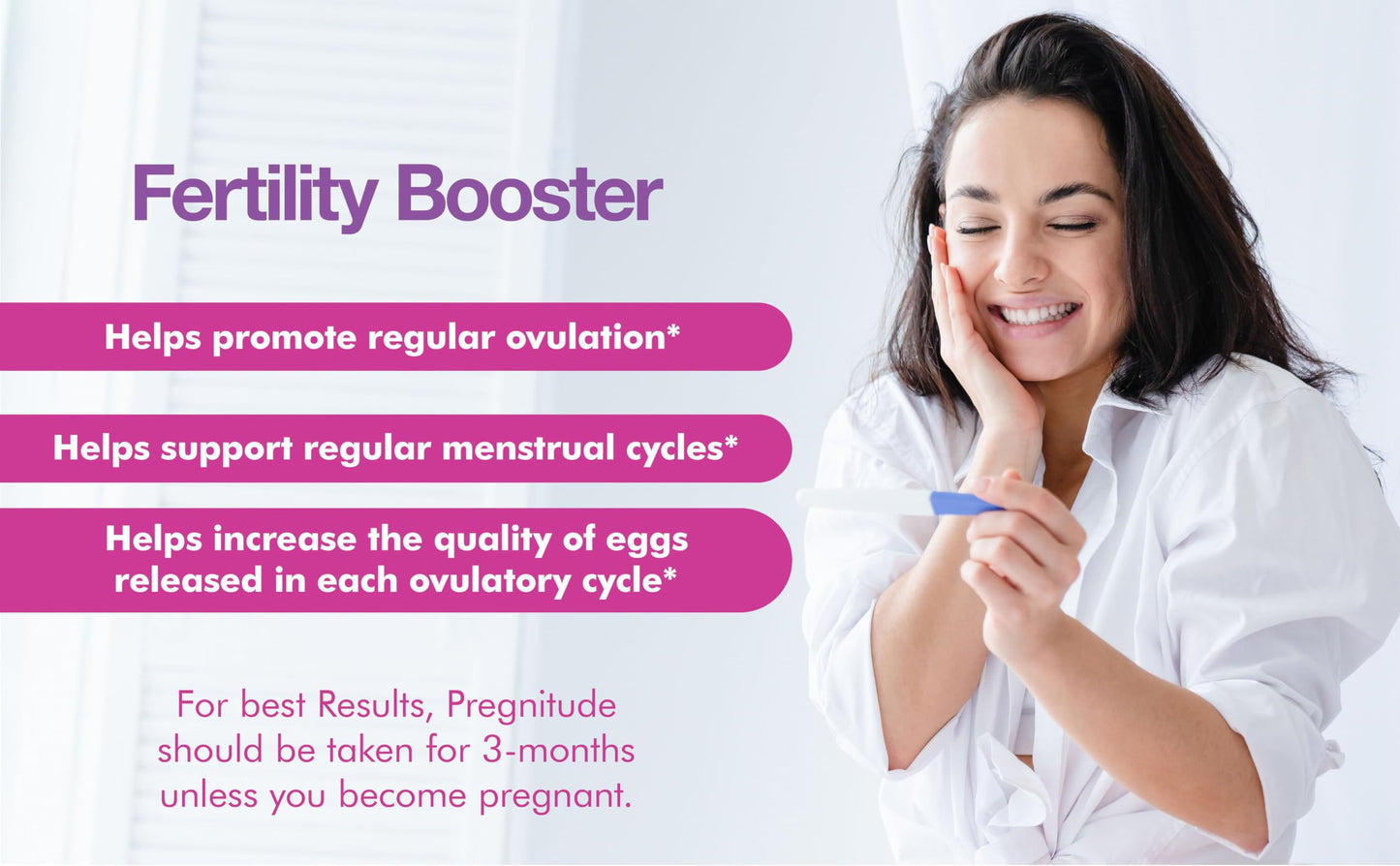 Pregnitude Reproductive Fertility Support – Promote Regular Ovulation & Egg Quality – 60 Packets (30 Day Supply)