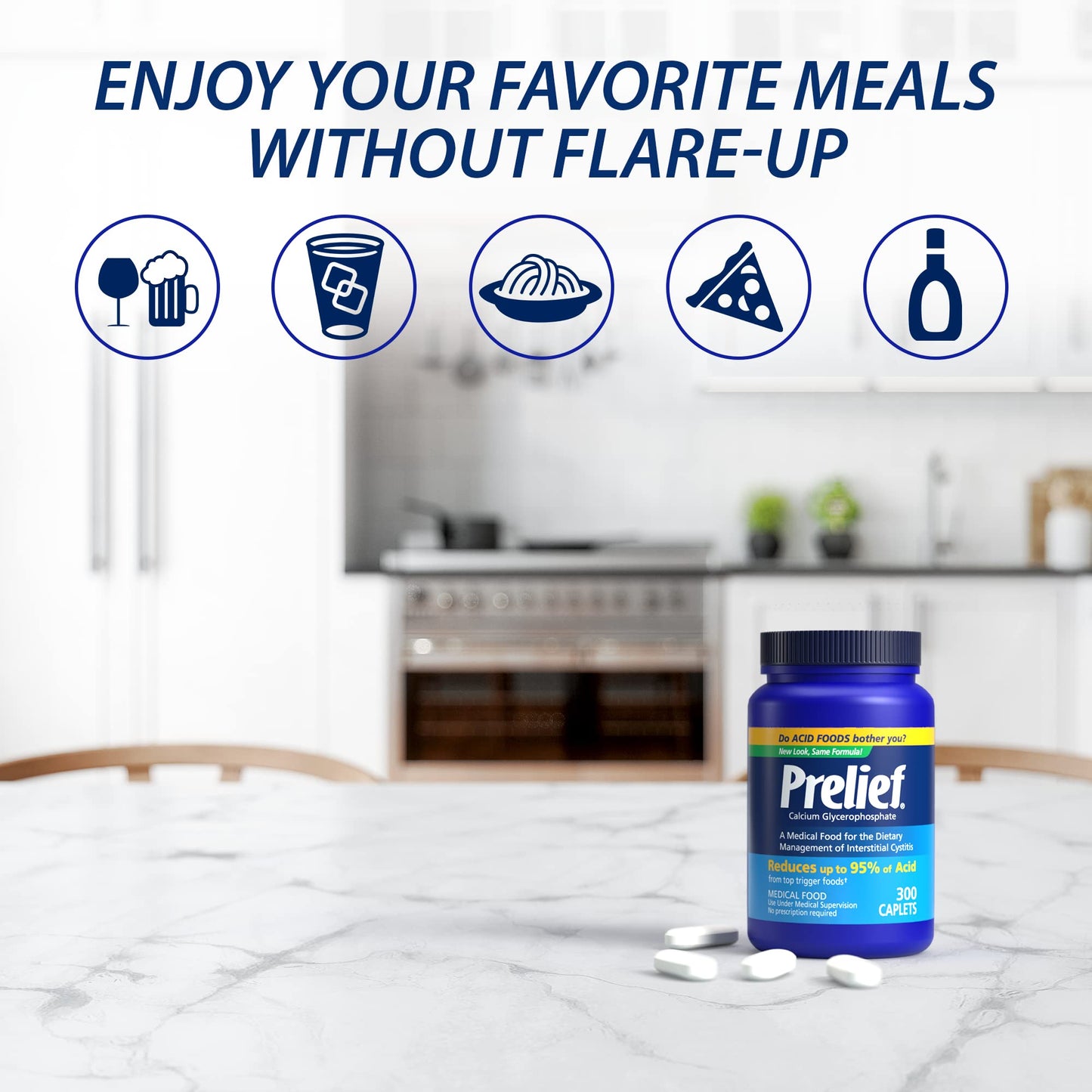 Prelief Acid Reducer Caplets Dietary Supplement, 300 Count | PRELIEF