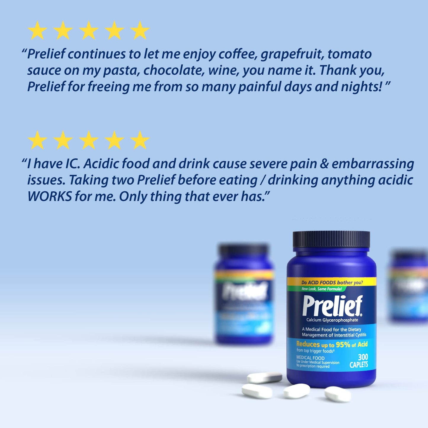 Prelief Acid Reducer Caplets Dietary Supplement, 300 Count | PRELIEF