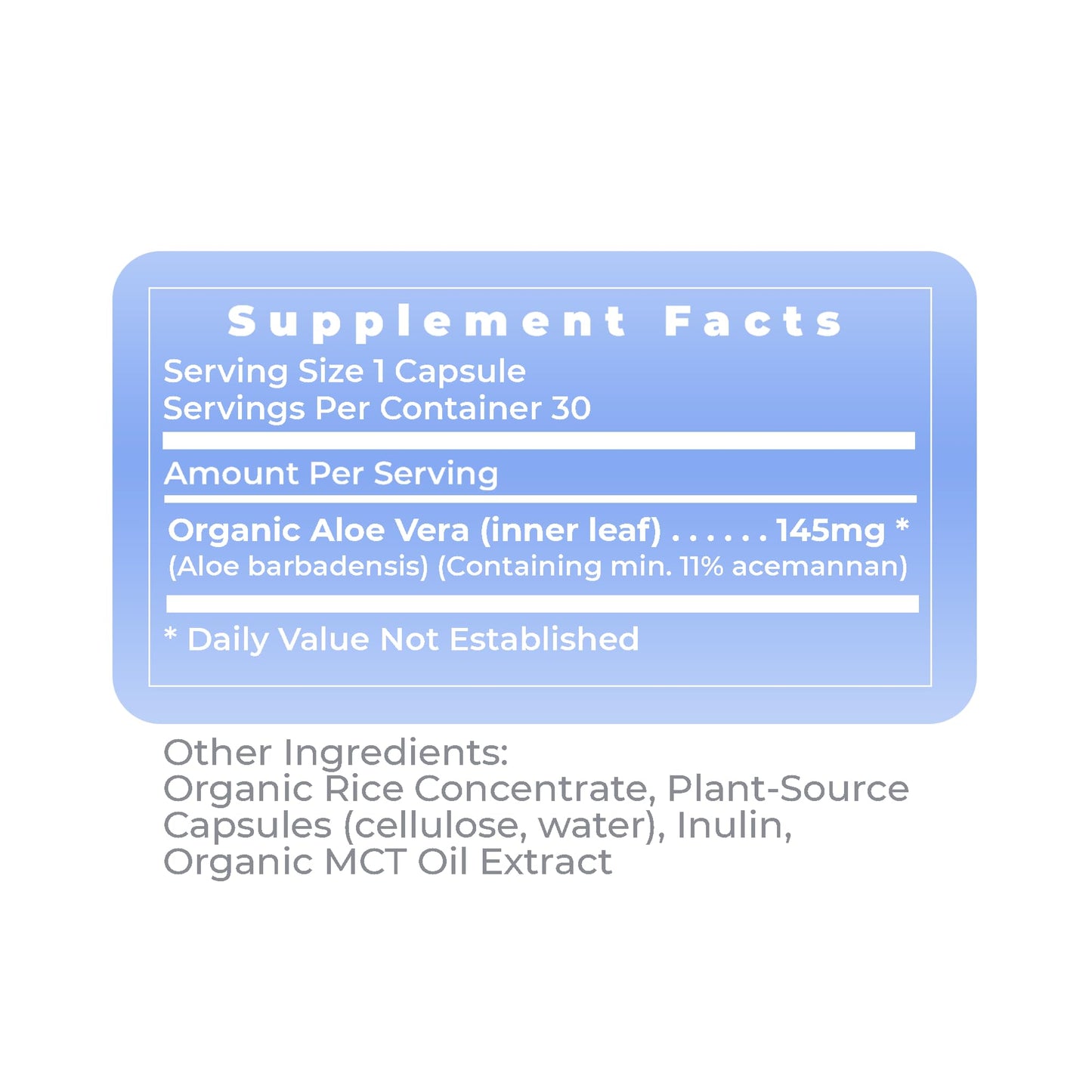 Premier Aloe Vera Capsules | Premier Research Labs – Acemannan, Digestive & Immune Support | 30 Vegetarian Capsules