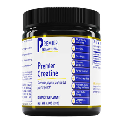 Premier Creatine Monohydrate Powder – Vegan, Unflavored – Premier Research Labs | 7.8 oz (40 Servings)