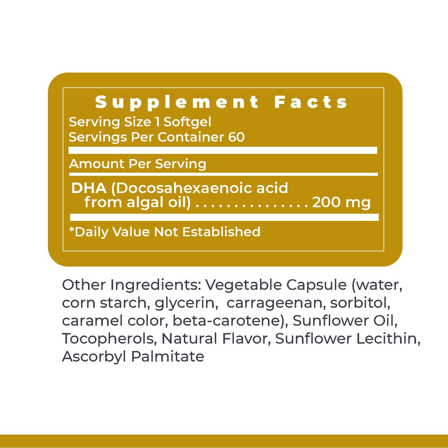 Premier DHA - Vegan Algae DHA for Brain, Eye & Heart Health