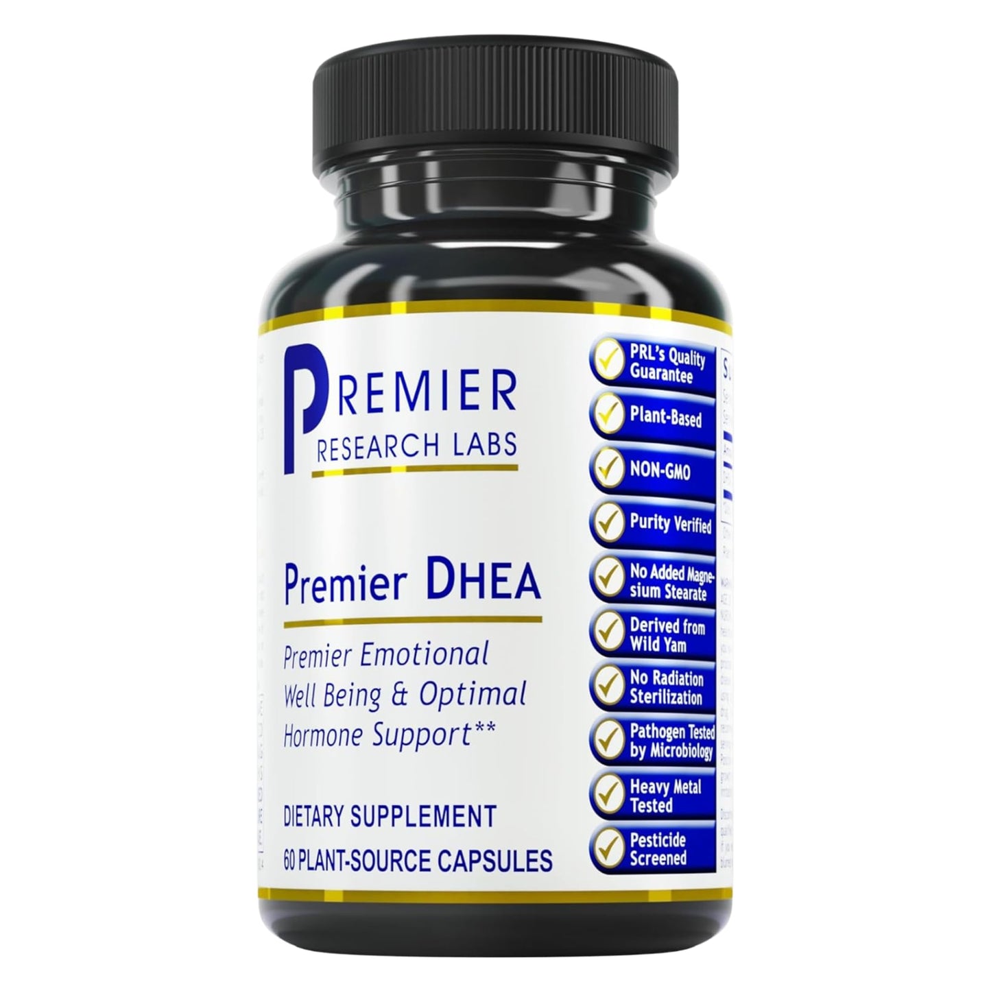 Premier DHEA 25mg for Men & Women – 60 Vegan Capsules | Premier Research Labs