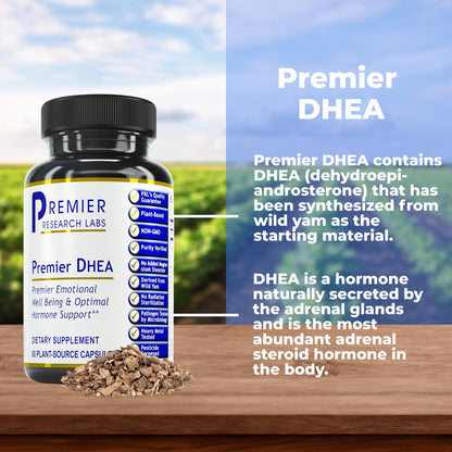 Premier DHEA 25mg for Men & Women – 60 Vegan Capsules | Premier Research Labs
