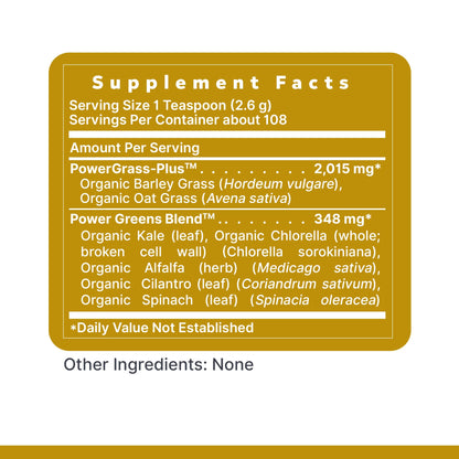 Premier Organic Greens - Super Greens Powder for Drinks & Nutrition (10 oz) | Premier Research Labs