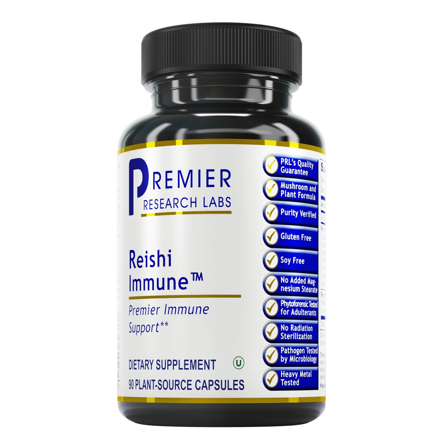 Premier Research Labs Reishi Immune Support Supplement- Reishi Mushroom Capsules, Organic Reishi Mushroom Extract for Women and Men, Contains Red Algae, Turmeric, Milk Thistle - 90 Pure Vegan Capsules