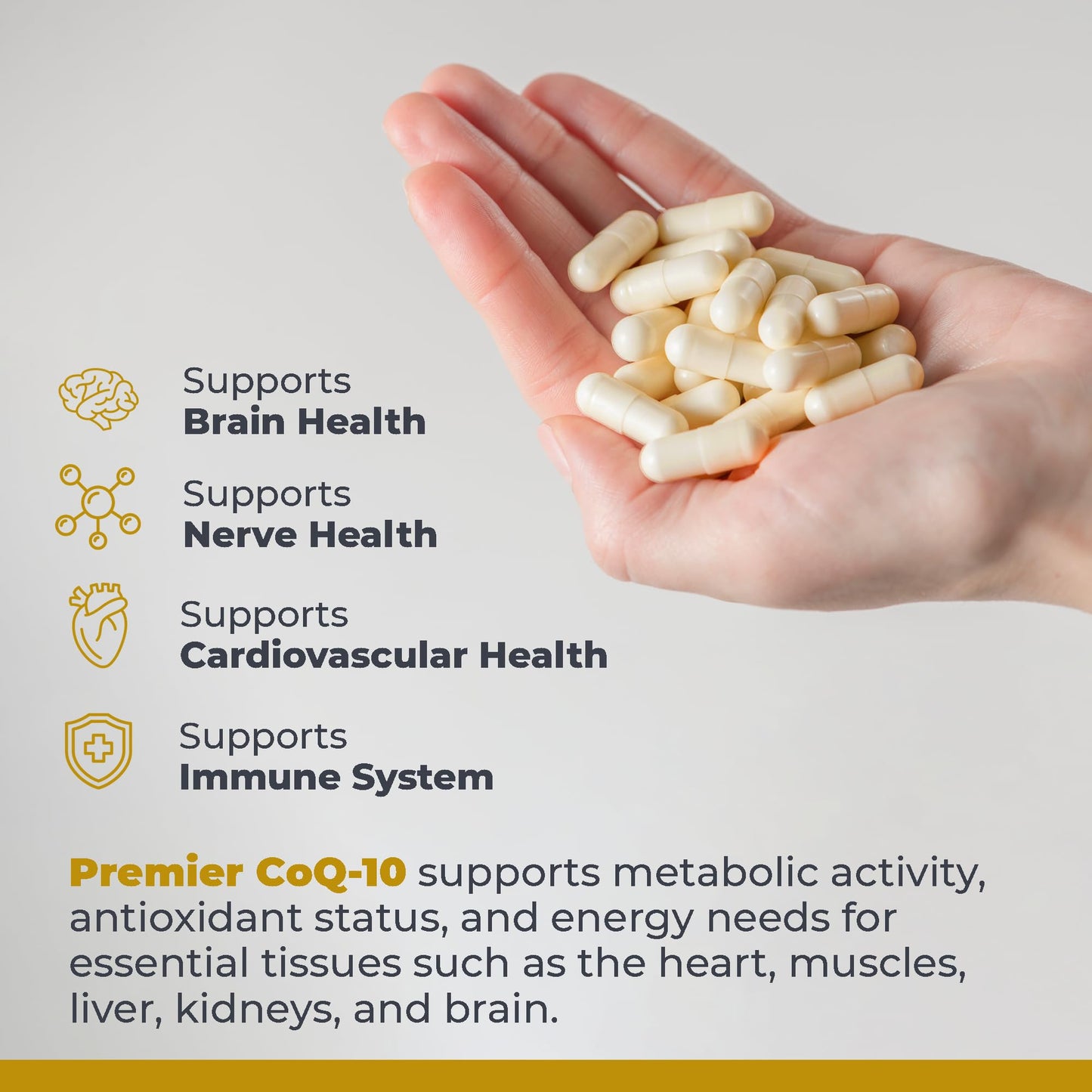 Premier Research Labs CoQ10 – Ubiquinol Coenzyme Q10 100 mg Capsules with Red Algae & MCT Oil | 60 Vegetarian Capsules