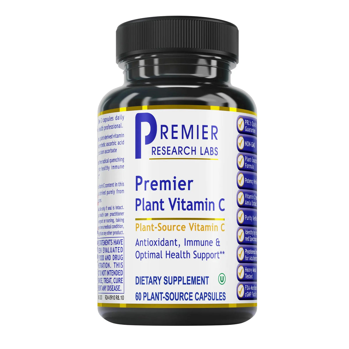 Premier Research Labs Vitamin C Supplement — Natural Whole-Food Vitamin C with Bioflavonoids & Organic Ingredients, 60 Vegetarian Capsules BritishVita | Premium UK Vitamins & Wellness Supplements