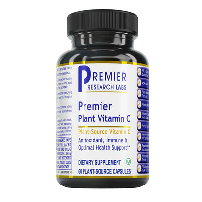 Premier Research Labs Vitamin C Supplement — Natural Whole-Food Vitamin C with Bioflavonoids & Organic Ingredients, 60 Vegetarian Capsules BritishVita | Premium UK Vitamins & Wellness Supplements