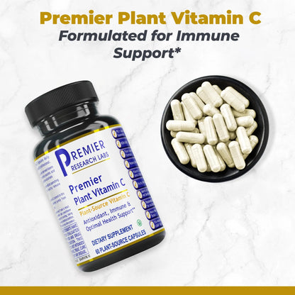Premier Research Labs Vitamin C Supplement — Natural Whole-Food Vitamin C with Bioflavonoids & Organic Ingredients, 60 Vegetarian Capsules BritishVita | Premium UK Vitamins & Wellness Supplements