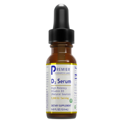 Premier Research Labs Vitamin D3 Serum – 5,000 IU Liquid Drops (0.43 fl oz)