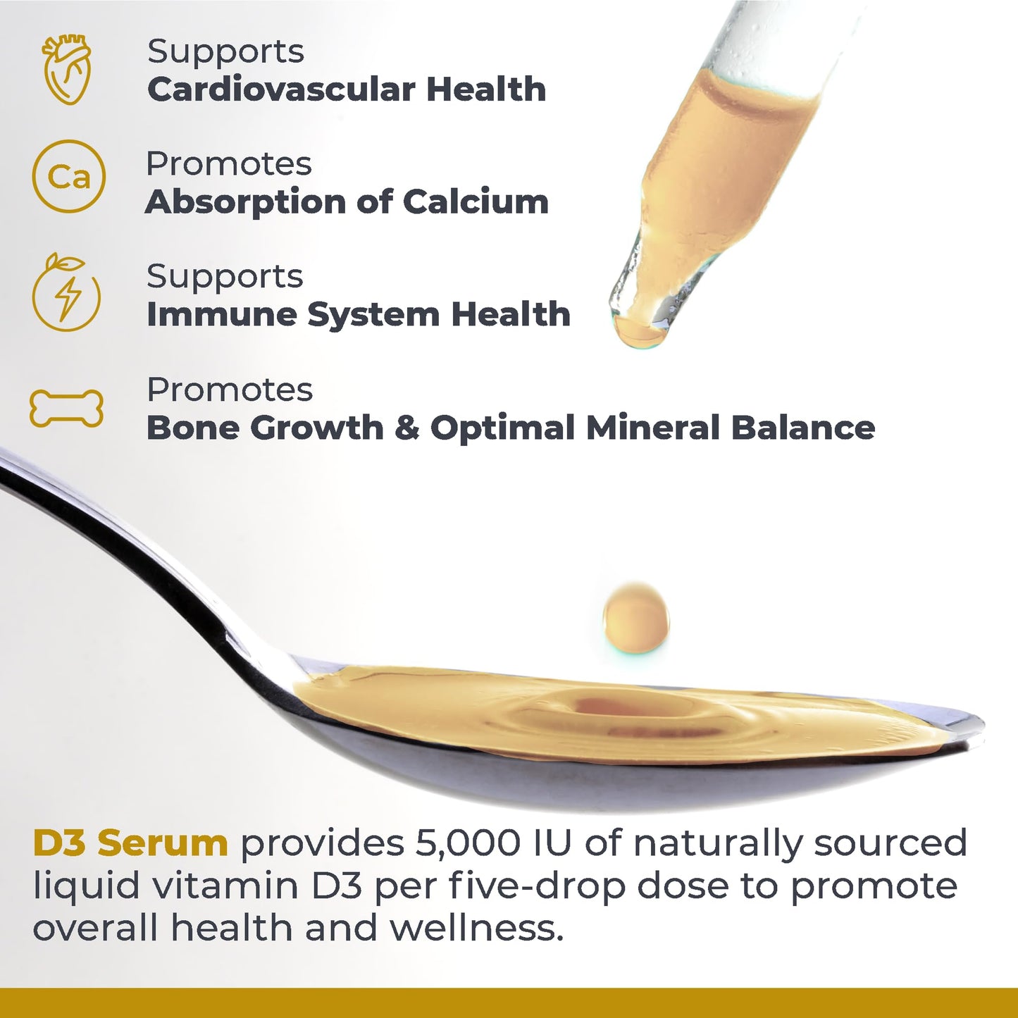 Premier Research Labs Vitamin D3 Serum – 5,000 IU Liquid Drops (0.43 fl oz)