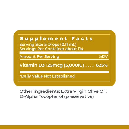 Premier Research Labs Vitamin D3 Serum – 5,000 IU Liquid Drops (0.43 fl oz)