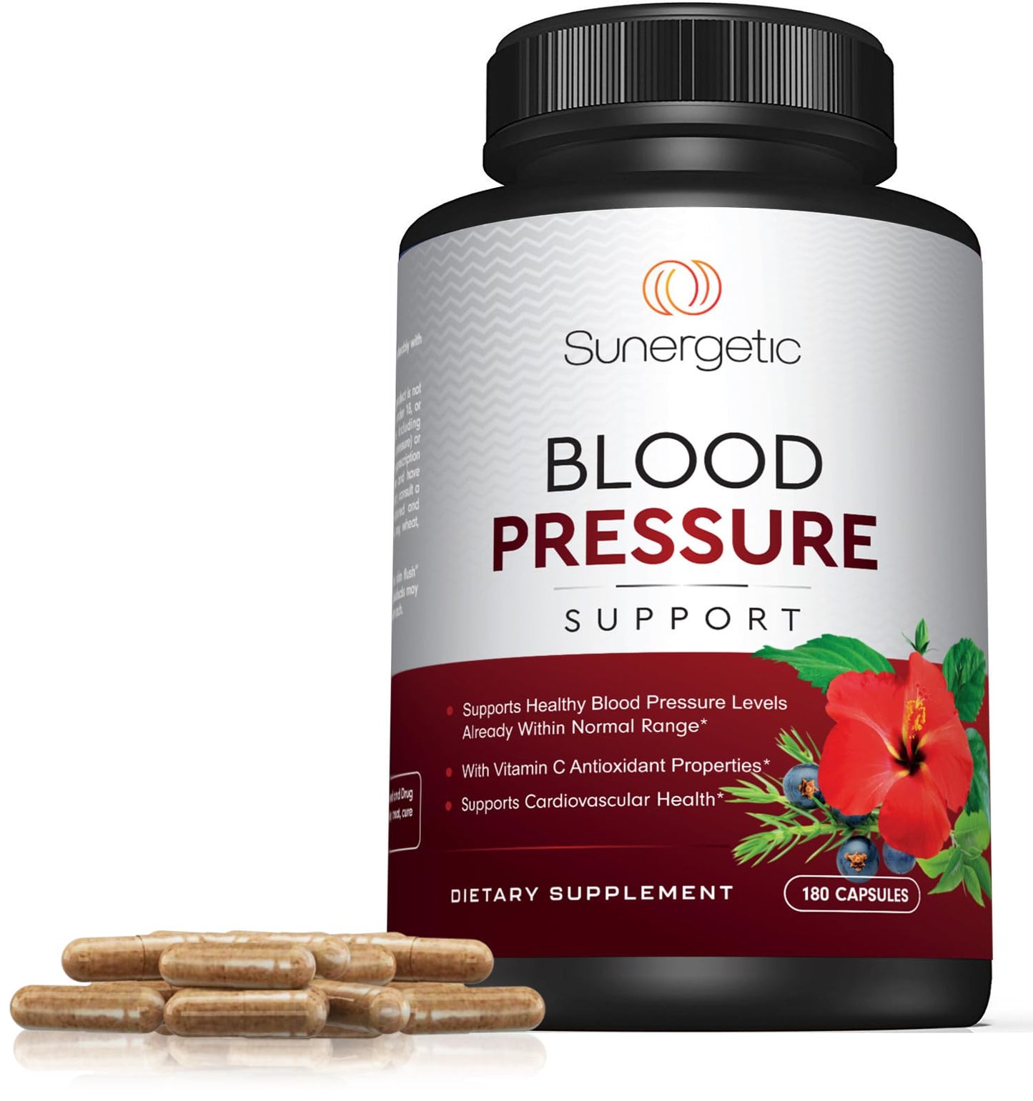 Premium Blood Pressure Support — Garlic, Hawthorn & Hibiscus (180 Capsules)