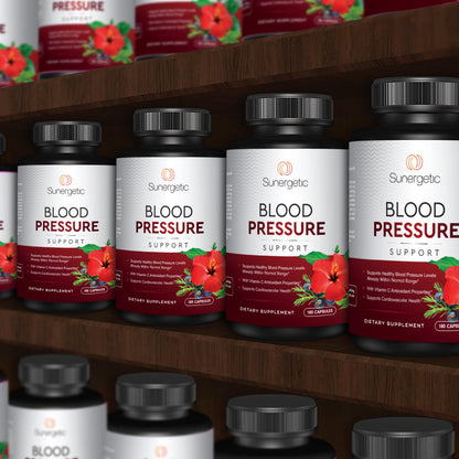Premium Blood Pressure Support — Garlic, Hawthorn & Hibiscus (180 Capsules)