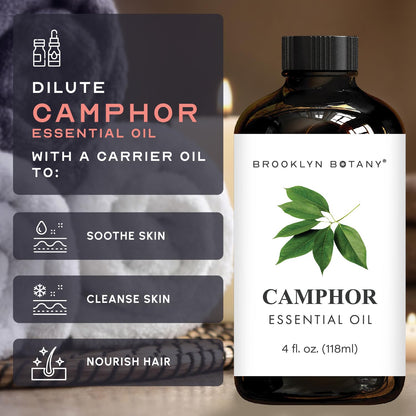 Brooklyn Botany Camphor Essential Oil - 4 oz | 100% Pure & Natural