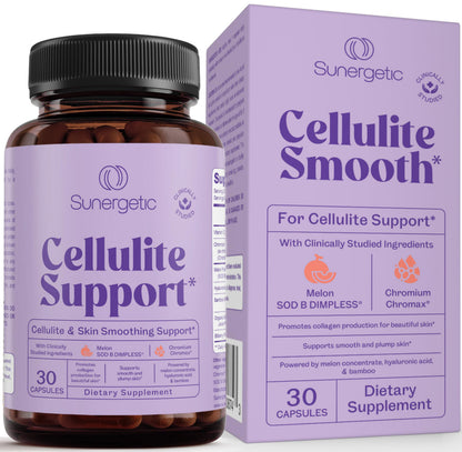 Premium Cellulite Supplement – Anti Cellulite Capsules For Women – Supports Skin Smoothing, Smooth Legs, Reduces Cellulite & Promotes Collagen Production – Clinically Studied Melon SOD – 30 Count