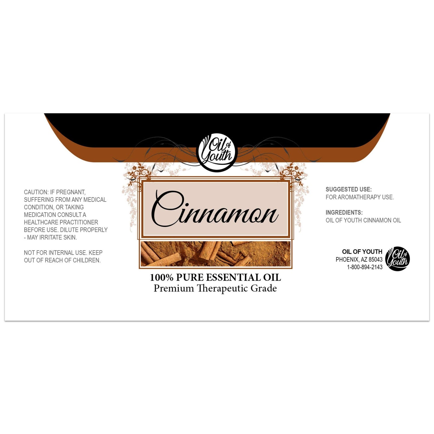 Oil of Youth Cinnamon Essential Oil 8oz for Aromatherapy | Premium Grade