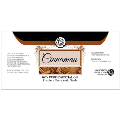 Oil of Youth Cinnamon Essential Oil 8oz for Aromatherapy | Premium Grade