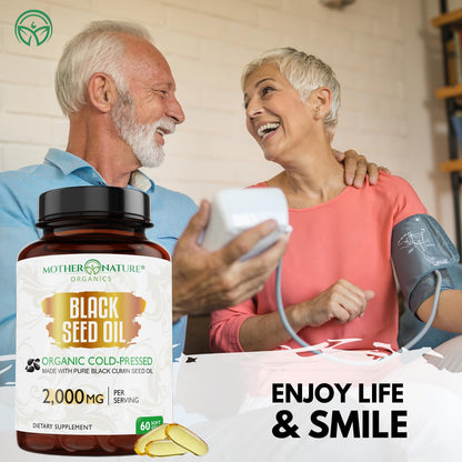 Organic Turkish Black Seed Oil Capsules - 1000mg, 60ct, Non-GMO