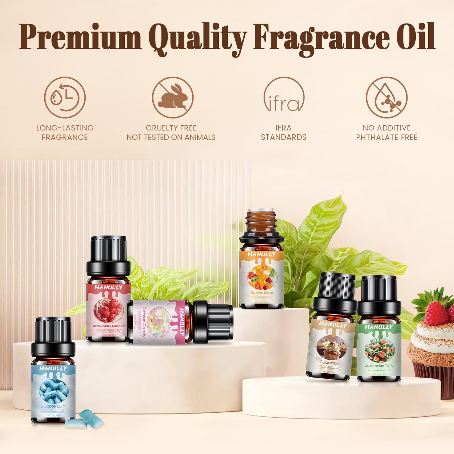 Premium Essential Oil Set | Fragrance Oils for Candle & Soap Making (6x10ml)